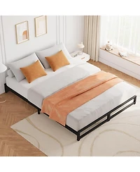 gaomon 6 Inch Size Metal Platform Bed Frame with Steel Slat Support, Mattress Foundation and No Box Spring Needed