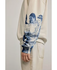 Desigual Men's Sweatshirt With Printed Sleeves