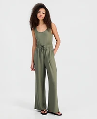 Derek Heart Juniors' Sleeveless Wide-Leg Jumpsuit