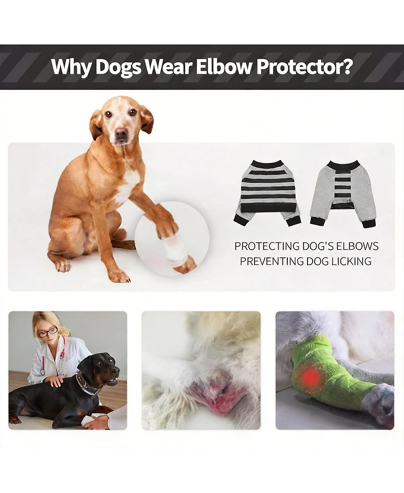 Aronkl Dog Recovery Sleeve for Knee Protection and Joint Support