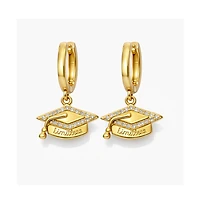 Dloria Limitless Graduation Cap Huggie Hoop Earrings
