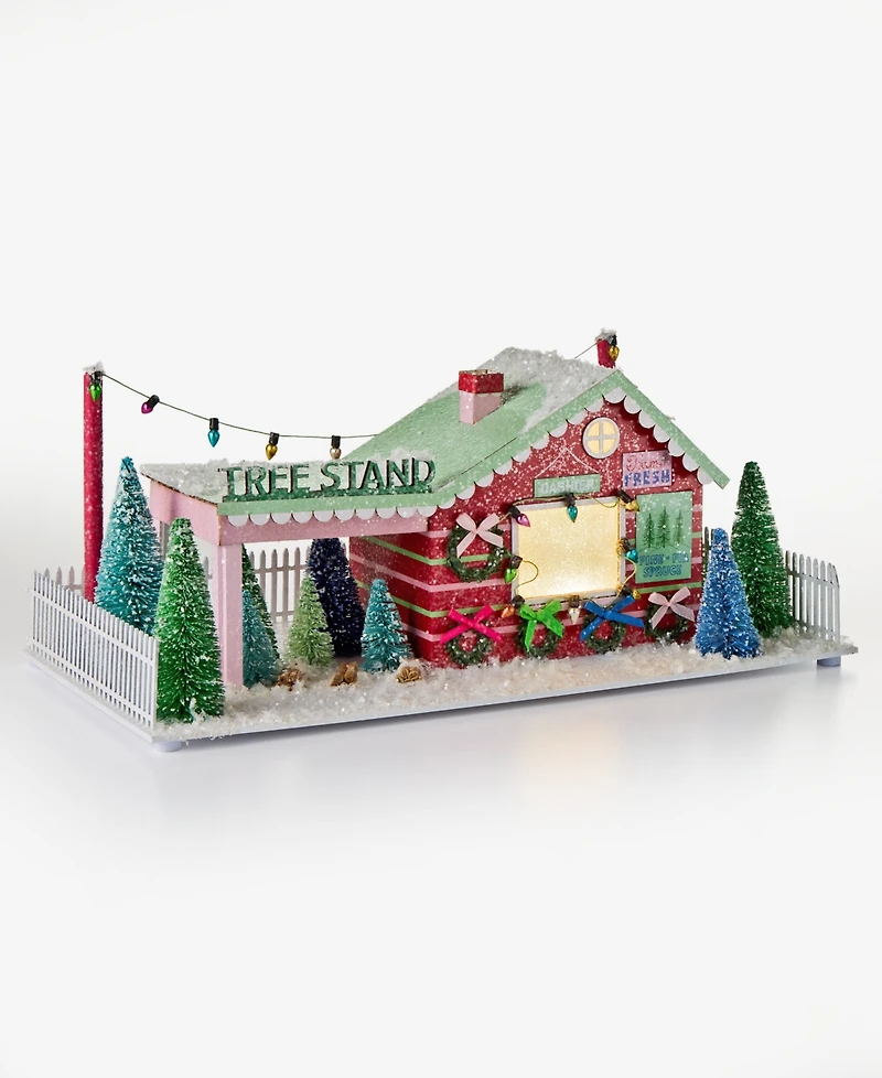 Holiday Lane Whimsy Led Paper Red Tree Stand House Decor, Macy's Exclusive
