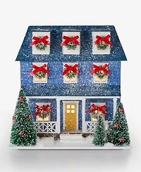 Holiday Lane Whimsy Town House with Bow Trim and Trees Decor, Macy's Exclusive