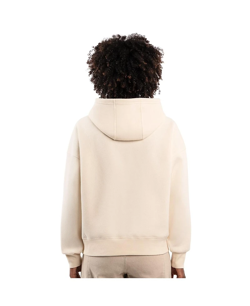 Starter Women's Cream Seattle Seahawks Rhinestone Relaxed Hoodie