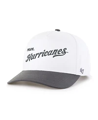 '47 Brand Men's White Miami Hurricanes Two-Tone Hitch Adjustable Hat