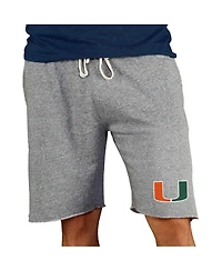 Concepts Sport Men's Gray Miami Hurricanes Mainstream Terry Shorts
