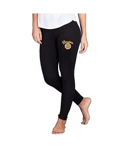 Concepts Sport Women's Black Boston Bruins Fraction Leggings