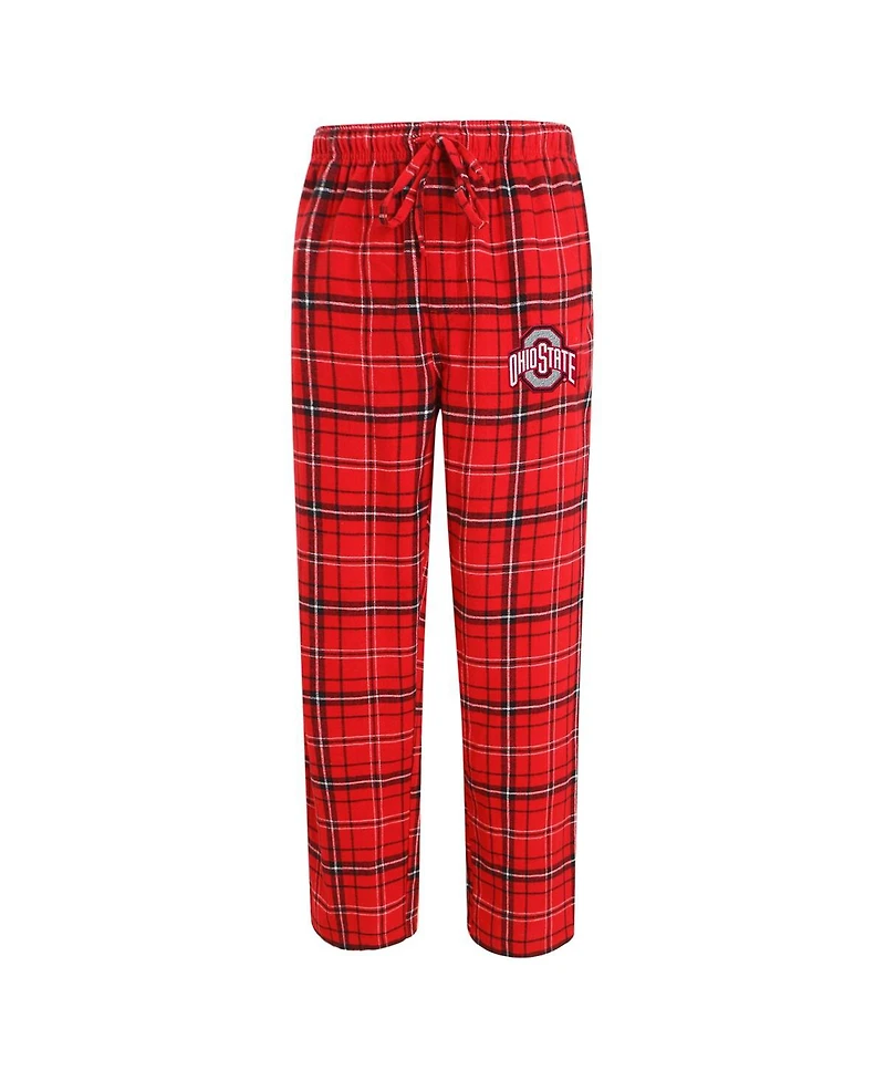Concepts Sport Men's Scarlet/Black Ohio State Buckeyes Ultimate Flannel Pants