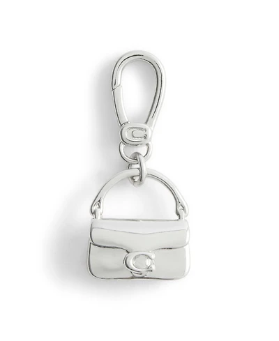 Coach Rhodium Collectible Signature Sculpted Handbag Jewelry Charm