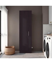 Fm Furniture Nampa Storage Cabinet, Single Door, Broom Hangers,Wengue