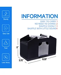 Gse Games & Sports Expert Battery-Operated Automatic Card Shuffler for 1–4 Decks