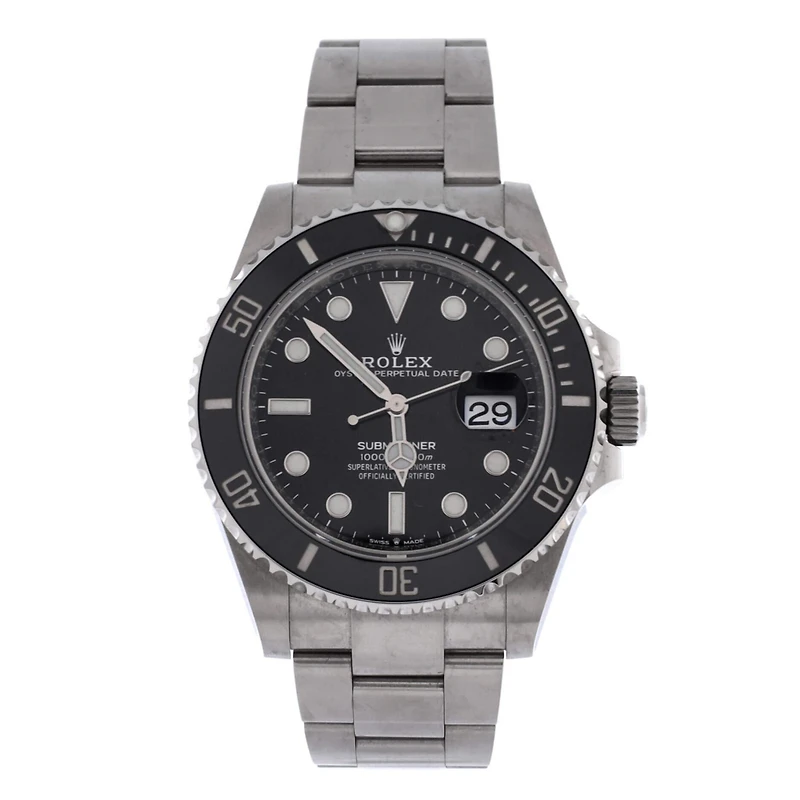 Pre-Owned Rolex Oyster Perpetual Submariner Date Automatic Watch in Stainless Steel and Cerachrom 41mm