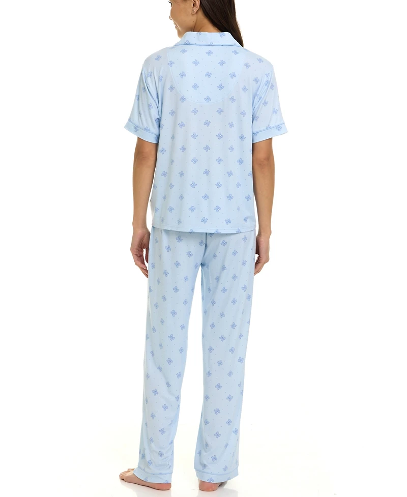 Flora by Nikrooz Women's Brenna Knit 3-Pc. Pajama Set
