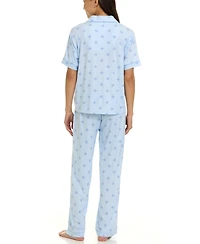 Flora by Nikrooz Women's Brenna Knit 3-Pc. Pajama Set