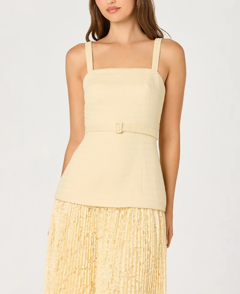 Astr the Label Women's Square Neck Drop-Waist Maxi Dress