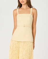 Astr the Label Women's Square Neck Drop-Waist Maxi Dress