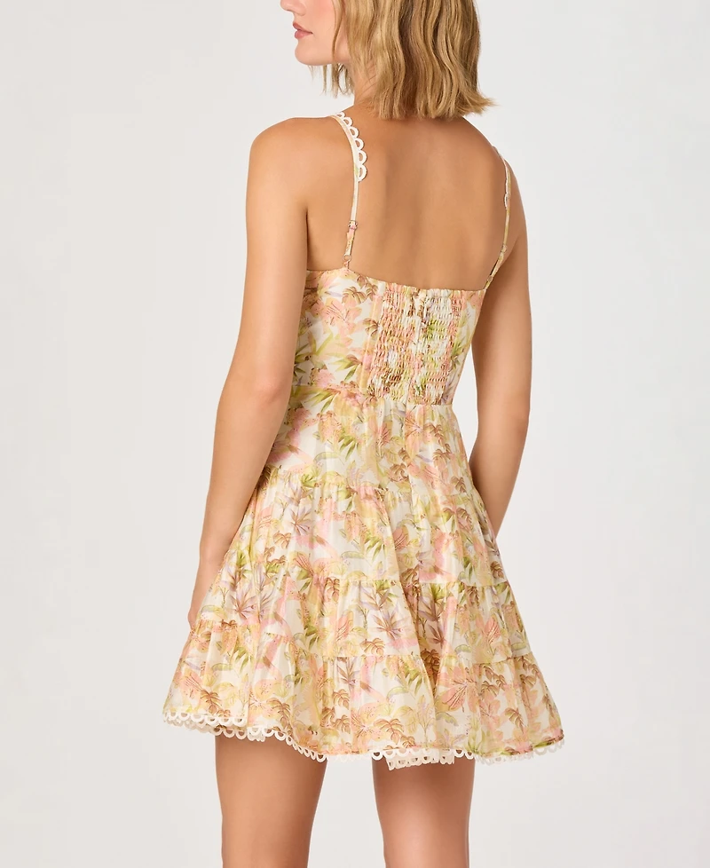 Astr the Label Women's Bustier Sweetheart Neck Fit & Flare Mini Dress