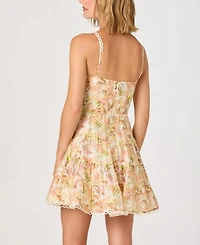 Astr the Label Women's Bustier Sweetheart Neck Fit & Flare Mini Dress