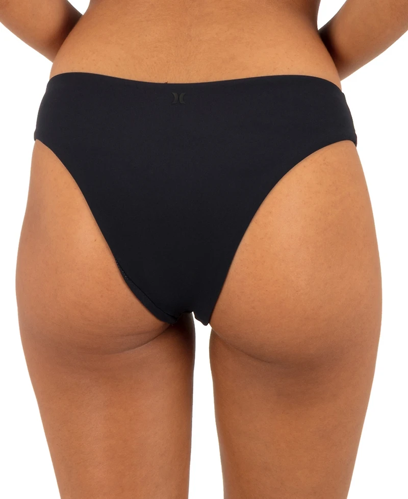 Hurley Women's Max Solid Cheeky Swim Bottoms