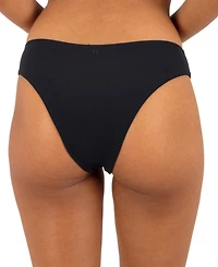 Hurley Women's Max Solid Cheeky Swim Bottoms