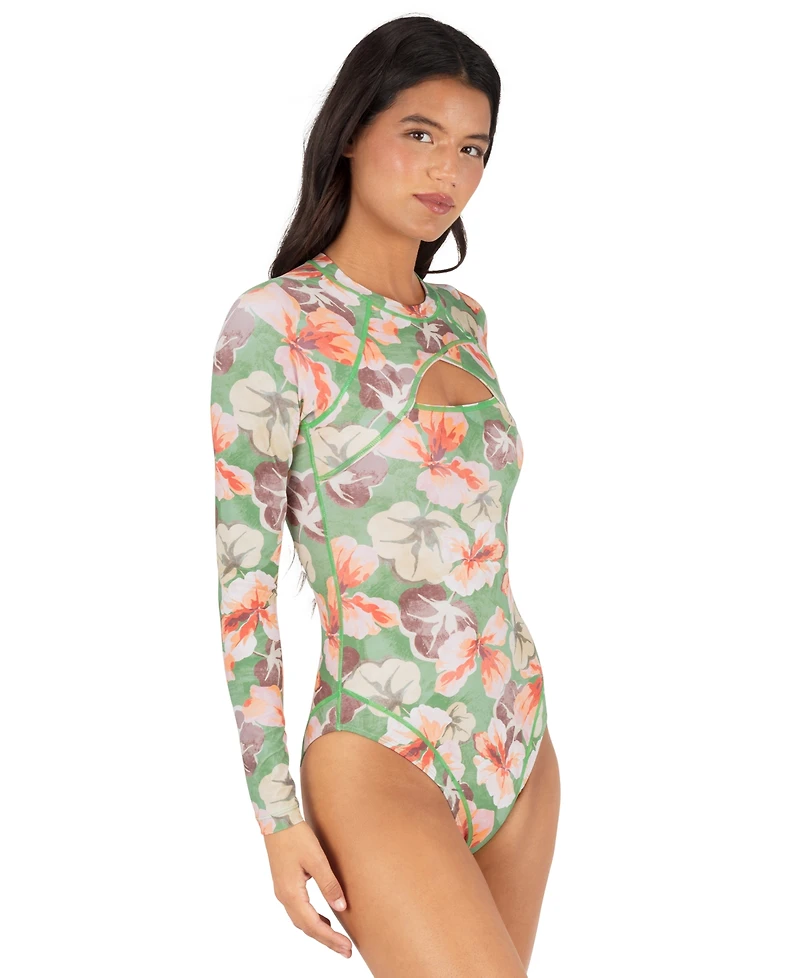 Hurley Women's Gingko Cloud Max Cross Yoke Moderate One-Piece Surf Suit