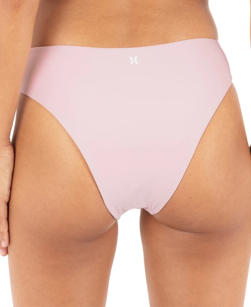 Hurley Women's Max Solid Cheeky Swim Bottoms