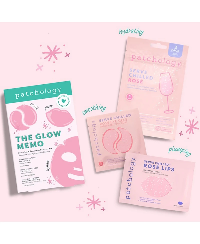 Patchology 4-Pc. The Glow Memo Hydrating and Smoothing Skincare Kit