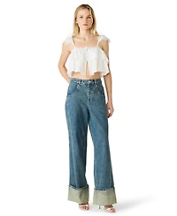 Steve Madden Women's Leta Square Neck Top