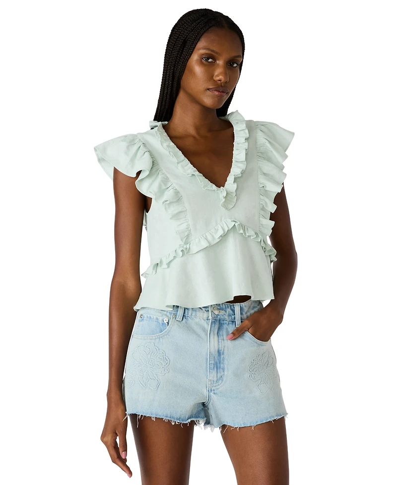 Steve Madden Women's Verda V-Neck Top