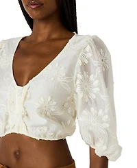 Steve Madden Women's Sienna V-Neck Cropped Top