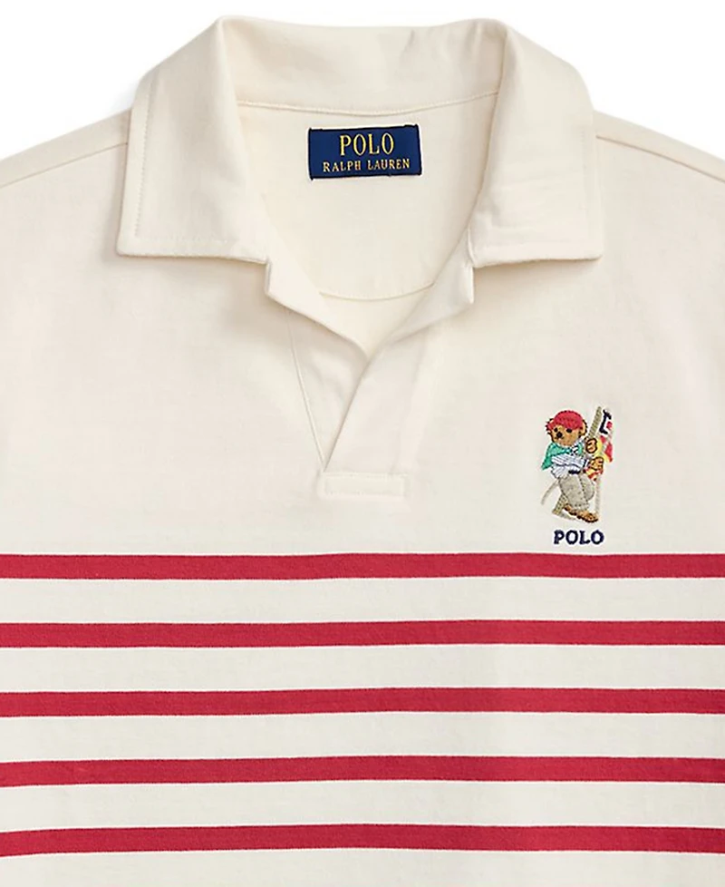 Polo Ralph Lauren Boys' 8-20 Bear Striped Cotton Shirt