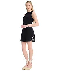 Donna Morgan Women's Sleeveless Boat Neck Mini Dress