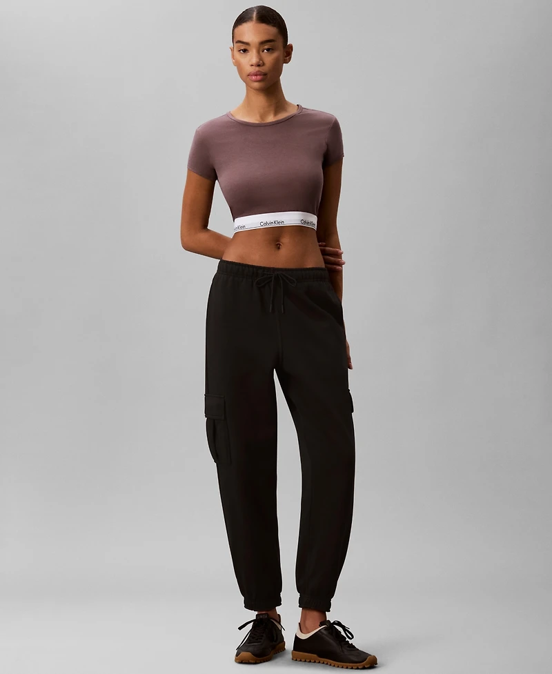 Calvin Klein Performance Women's Modern Short-Sleeve Cropped T-Shirt