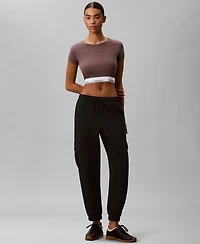 Calvin Klein Performance Women's Modern Short-Sleeve Cropped T-Shirt