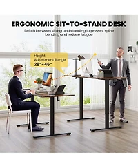 63 x 24 Inch Sit Stand Desk Height Adjustable Electric Standing