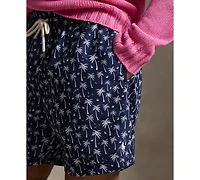 Polo Ralph Lauren Men's Logo and Palm Trees Printed Swim Trunks