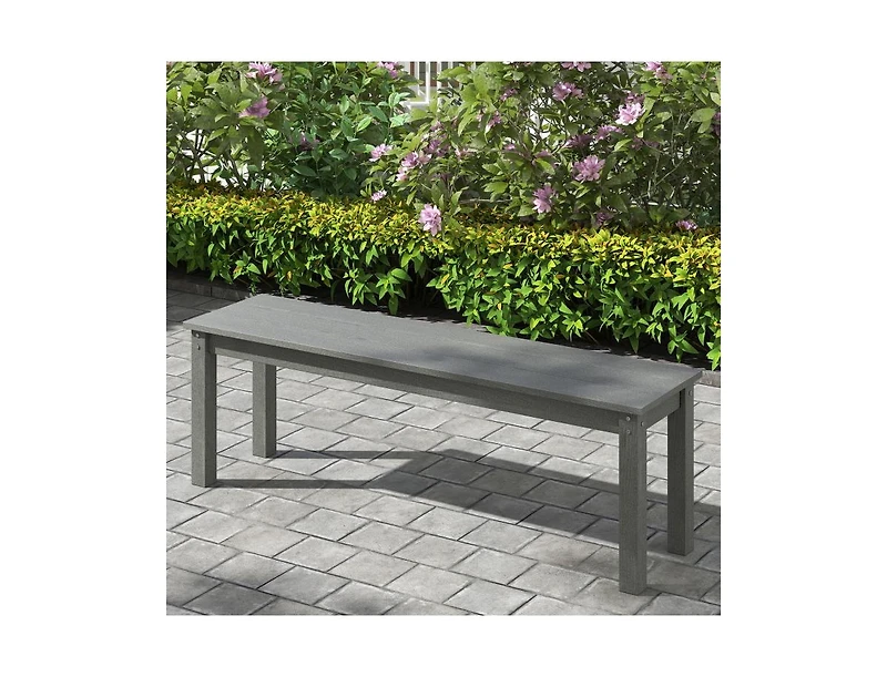 Slickblue 55 Inch Hdpe Outdoor Bench for Patio and Garden
