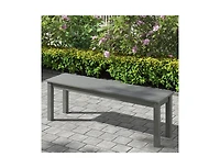 Slickblue 55 Inch Hdpe Outdoor Bench for Patio and Garden