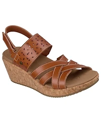 Skechers Women's Arch Fit Beverlee 2.0 - Natural Era Wedge Sandals from Finish Line