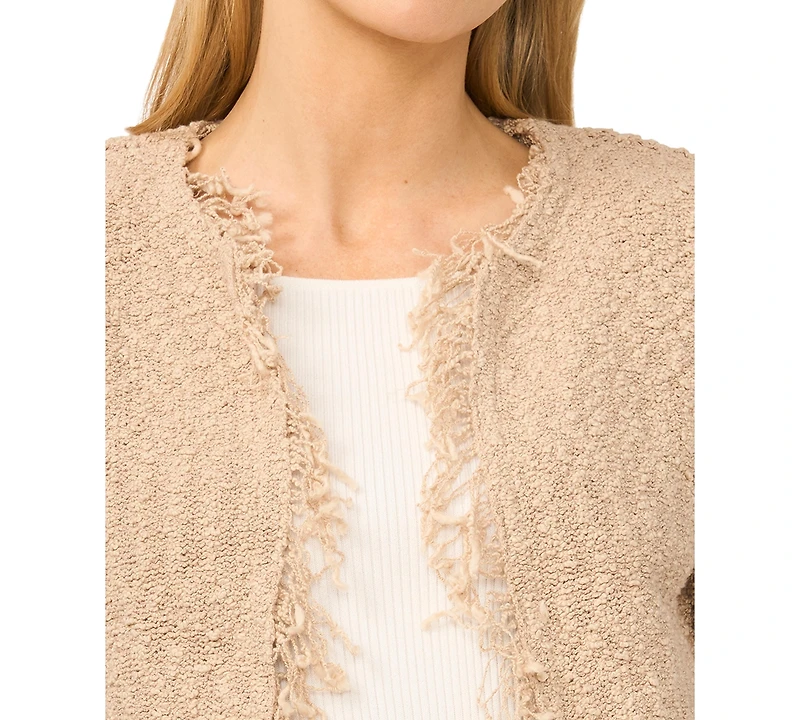 Vince Camuto Women's Fringe Cropped Pull-On Jacket