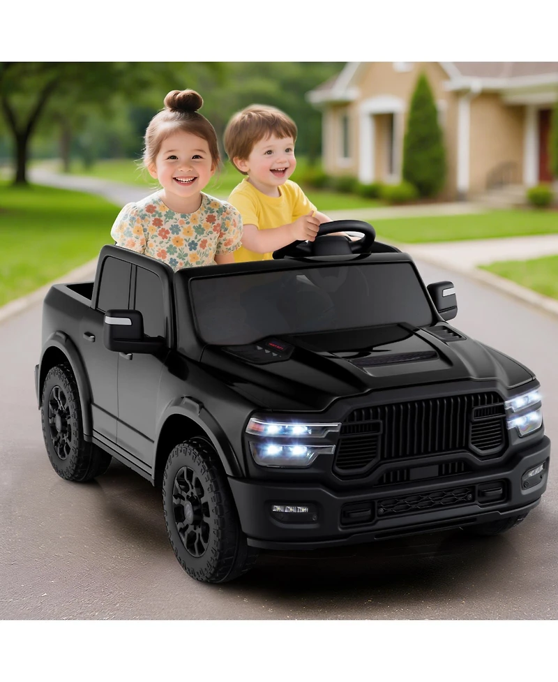 Slickblue Big Kids 24V Ride On Truck 2-Seater with Music & Remote Control