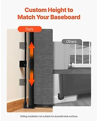 Cozito Retractable Mesh Safety Gate 57" Wide x 38.5" Tall with Security Lock for Stairs and Hallways