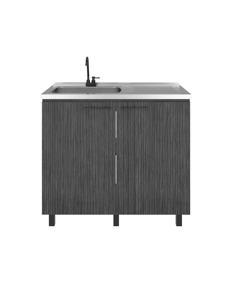 Fm Furniture Utility Sink Cabinet with 2 Doors and 3 Shelves
