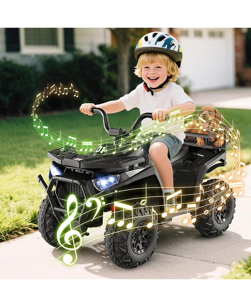 Slickblue Kids 24V Electric Atv Quad Ride-On with Realistic Sounds