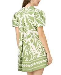 Msk Petite Collared Neck Mini Shift Dress