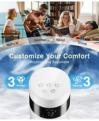 Antarctic Star Digital Oscillating Tower Fan, 3-Speed with Remote & 12H Timer