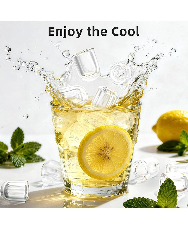 Antarctic Star Compact Countertop Ice Maker, Ready 7 Mins with Space-Saving Design