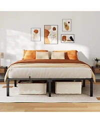 gaomon Bed Frame , 14 Inch Metal Platform, No Screws Needed, No Box Spring Needed, Heavy Duty, 800 Lbs Capacity, Tool-Free Assembly