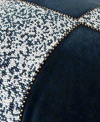 Rizzy Home Laine Cotton Velvet Decorative Pillow, 14" x 20"