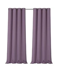 Kate Aurora Lavender 2 Piece Grommet Top Blackout Curtain Panels For Extra Long Windows